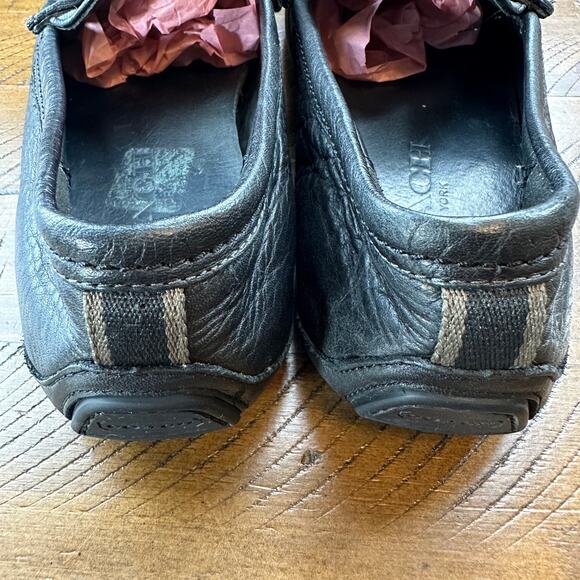 Coach Liam Driver Loafers Black Signature Jacquard Logo Print Coach Slide Sz 8.5 - Picture 9 of 16